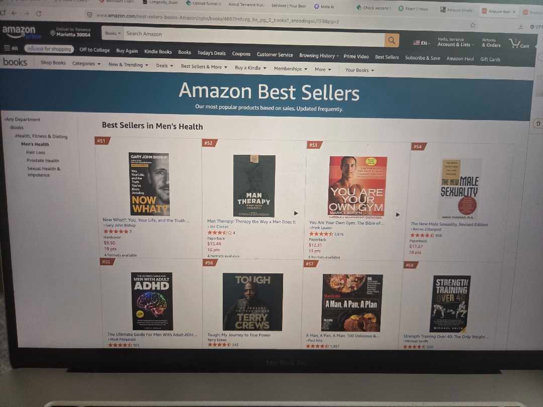 Amazon Best Sellers page for Best Sellers in Men's Health