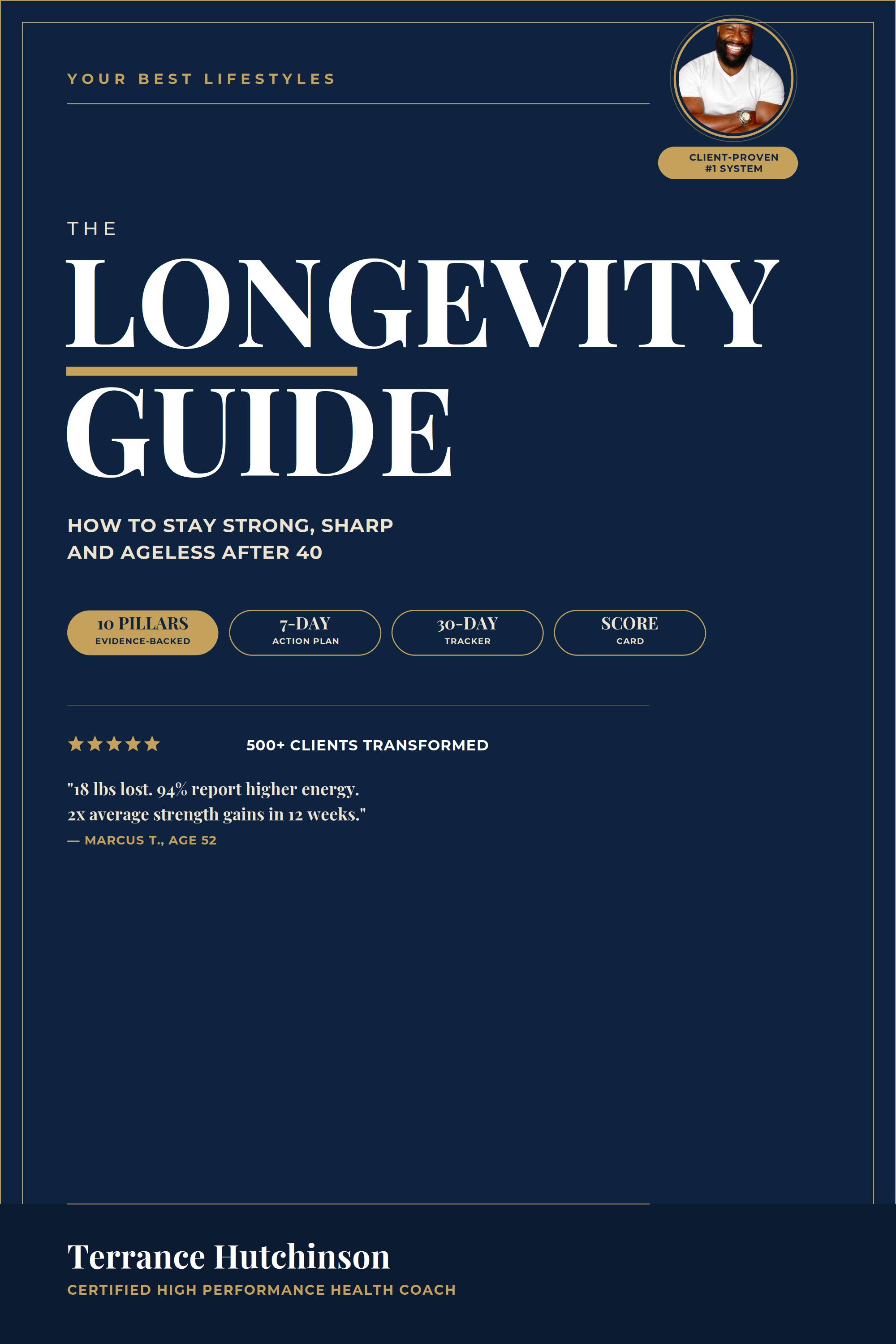 Premium cover of The Longevity Guide by Terrance Hutchinson